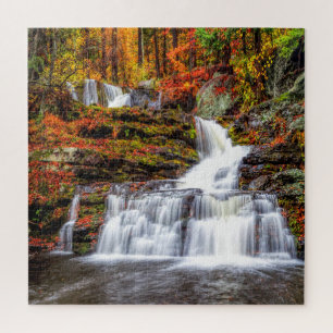 Autumn Waterfall Jigsaw Puzzle