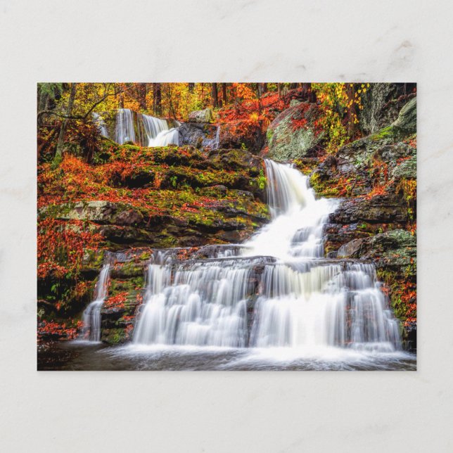 Autumn Waterfall Postcard (Front)