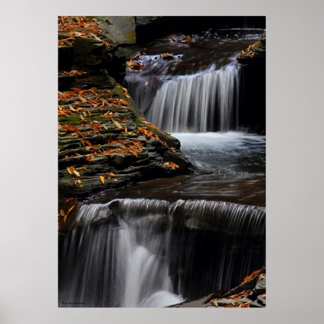Autumn Waterfall Poster (Front)