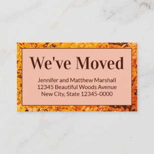 Autumn We Have Moved Moving Announcement