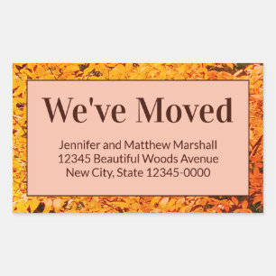 Autumn We Have Moved Moving Announcement Sticker
