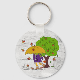 autumn weather keychain