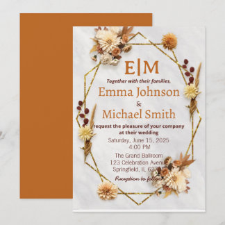 Autumn wedding invitations