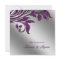 Autumn Wedding Invite Sparkle Leaf Purple Silver