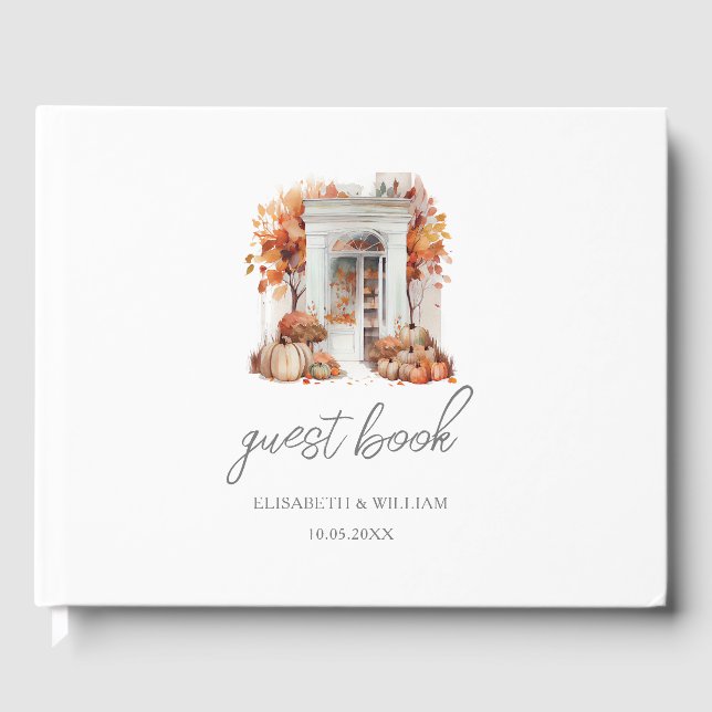 Autumn Wedding Personalized Guest Book (Front)