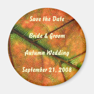 Autumn Wedding Save the Date Magnet