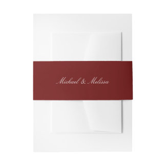Autumn Wedding Swirl Invitation Belly Band