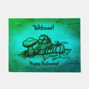 Autumn , Welcome! Happy Halloween! Doormat