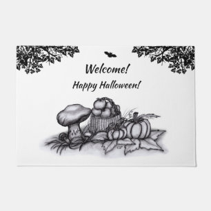 Autumn , Welcome! Happy Halloween! Doormat