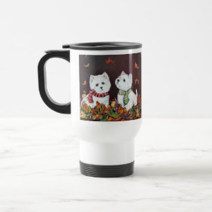 Autumn Westie Travel Mug