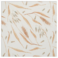 Autumn Wheat Grain Cereal Plants Botany Watercolor