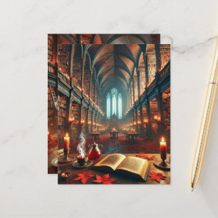 Autumn Whimsigoth Magical Library Scrapbook Paper