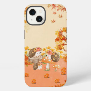 Autumn Whimsy: Hedgehogs in a Cozy Forest iPhone 13 Case