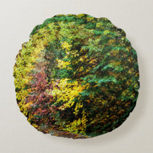 Autumn Whirlwind....... Round Pillow