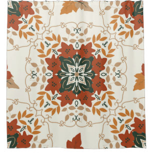 Autumn Whispers: Floral Geometric Blend