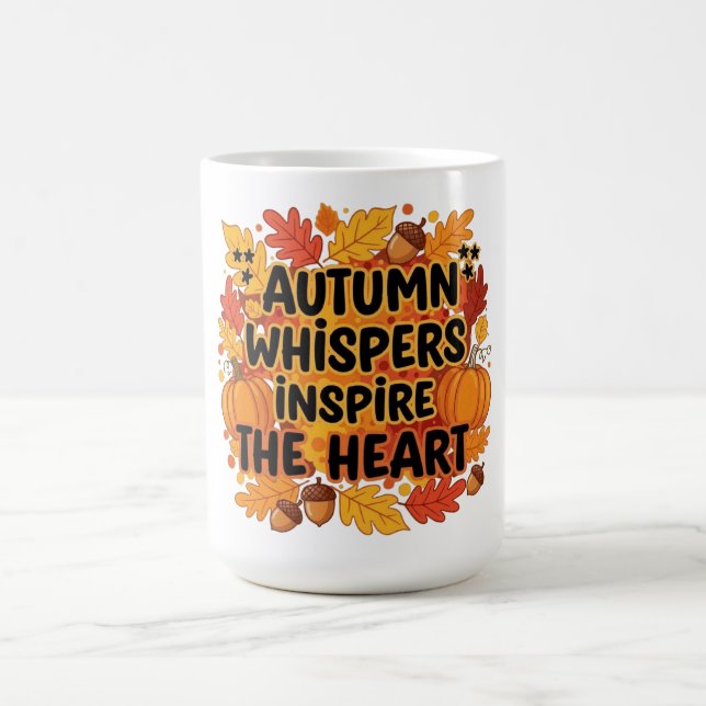 Autumn whispers forest fall design coffee mug (Center)