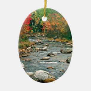 Autumn White Mountains New Hampshire Ceramic Ornament