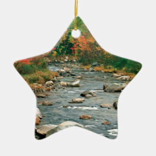 Autumn White Mountains New Hampshire Ceramic Ornament