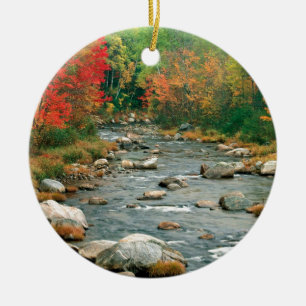 Autumn White Mountains New Hampshire Ceramic Ornament