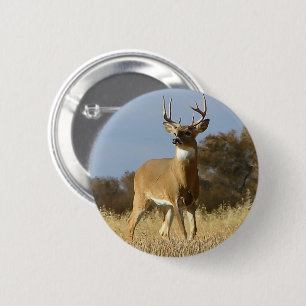 Autumn Whitetail Buck 2 Inch Round Button