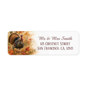Autumn Wild Turkey Watercolor