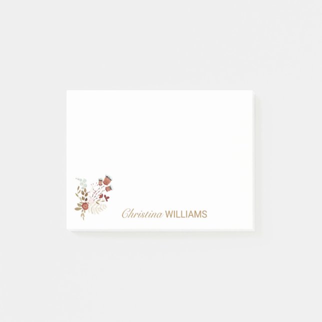 Autumn Wildflower Bouquet  Post-it Notes (Front)