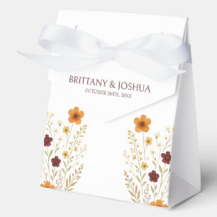 Autumn Wildflower Elegant Boho Wedding  Favor Box