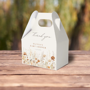 Autumn Wildflower Field Baby Shower Favor Box