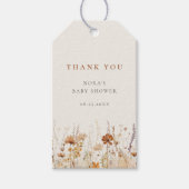 Autumn Wildflower Field Baby Shower Gift Tags (Front)
