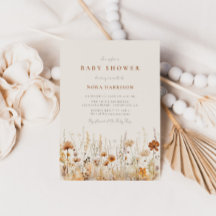 Autumn Wildflower Field Baby Shower