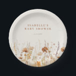 Autumn Wildflower Field Baby Shower Paper Plate<br><div class="desc">Celebrate the arrival of your little wildflower with these cute fall themed baby shower paper plates featuring a cute fall wildflower meadow.</div>