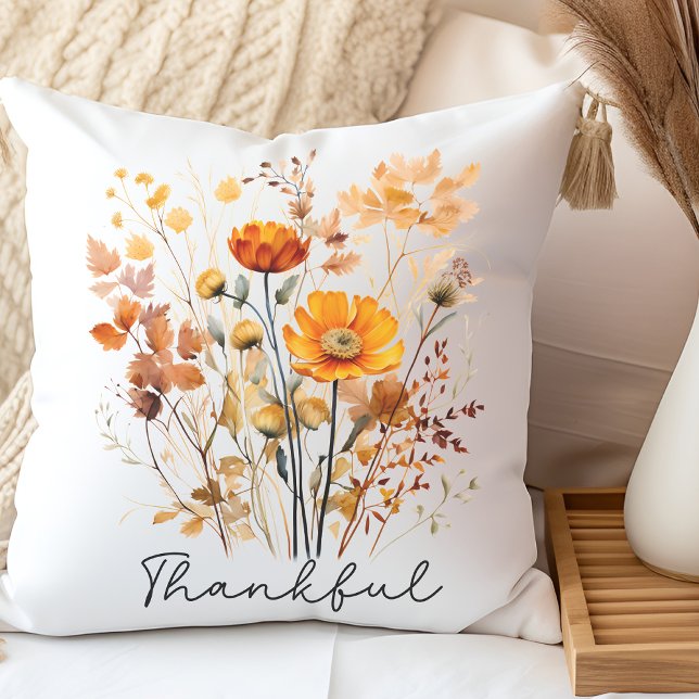 Autumn Wildflower  Throw Pillow (Creator Uploaded)