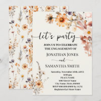 Autumn Wildflowers Lets Party Boho Engagement