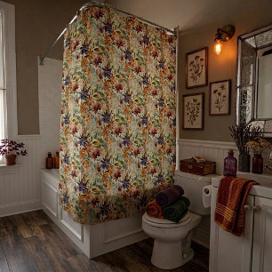 Autumn wildflowers pattern