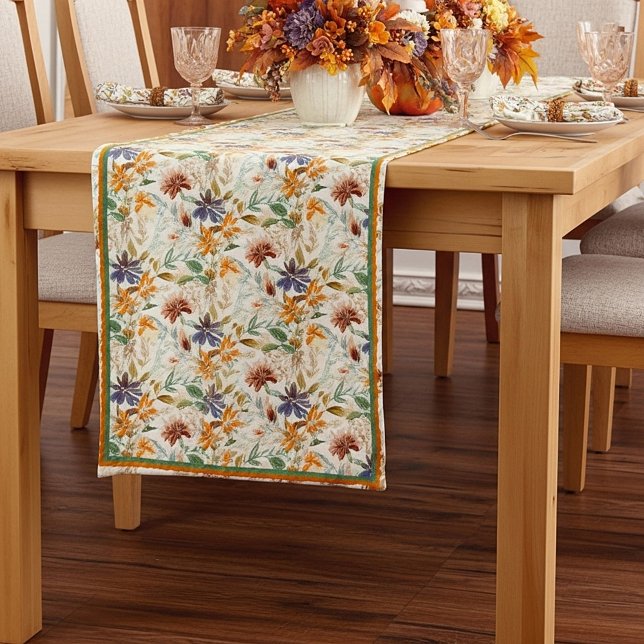Autumn wildflowers pattern medium table runner (Creator Uploaded)