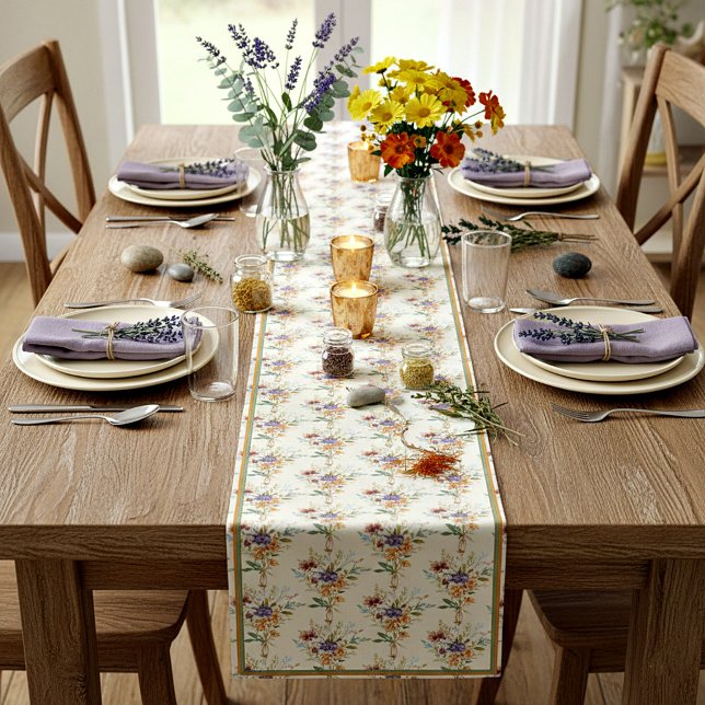 Autumn wildflowers pattern medium table runner (Creator Uploaded)