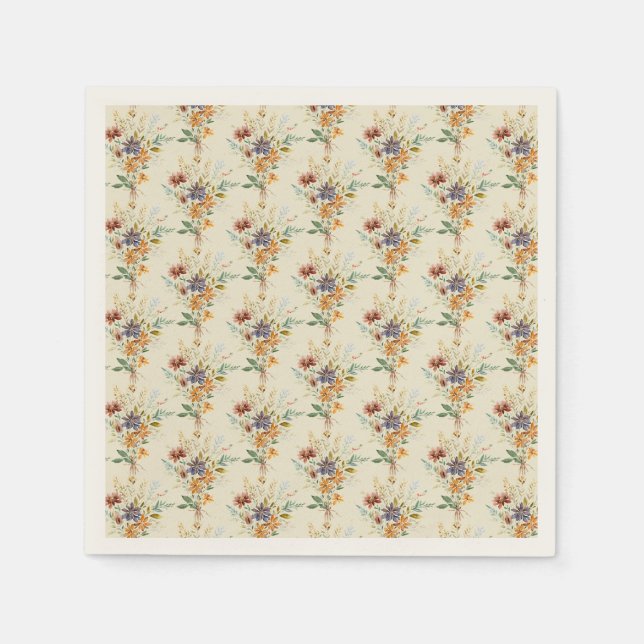 Autumn wildflowers pattern napkin (Front)