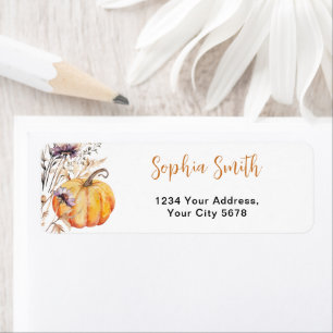 Autumn Wildflowers Pumpkin Baby Shower