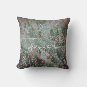 Autumn wildflowers throw pillow