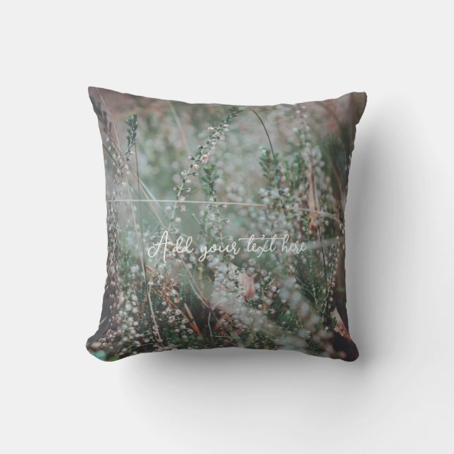 Autumn wildflowers throw pillow (Front)