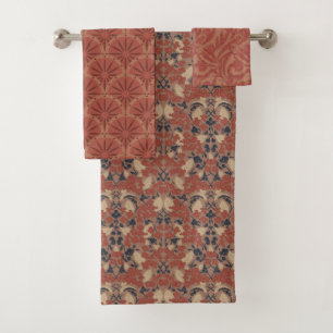 Autumn William Morris Style Pattern Bath Towel Set