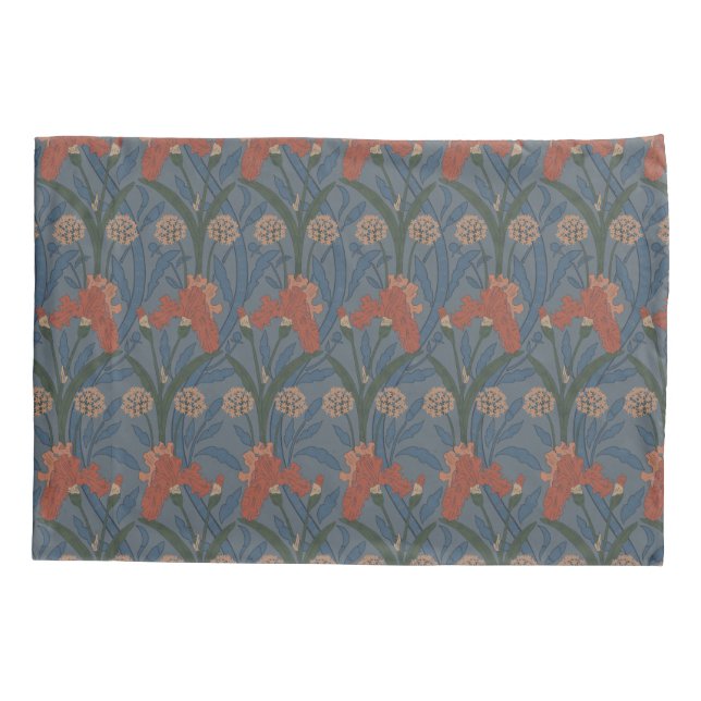 Autumn William Morris Style Pattern Pillowcase (Back)