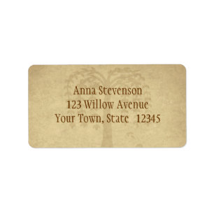 Autumn Willow Tree Label