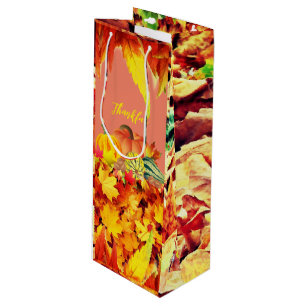 Autumn Wine Thanksgiving  Gift Bag