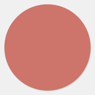 Autumn Winter Colour Burnt Sienna Classic Round Sticker