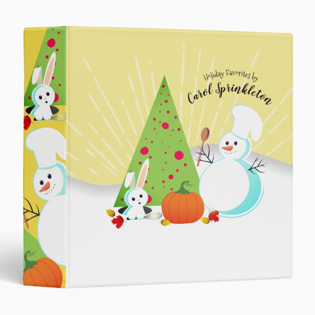 Autumn winter mix holiday recipe binder (Front/Spine)