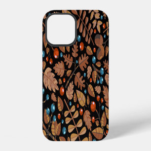 Autumn Winter Plants: Vintage Pattern iPhone 12 Case