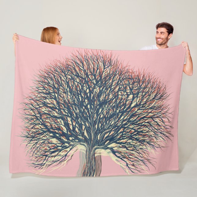 Autumn Winter Tree Fleece Blanket (In Situ)