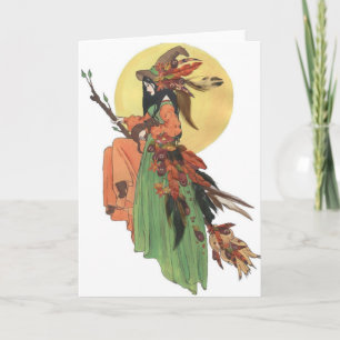 Autumn Witch Card