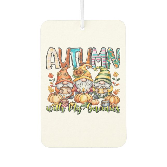 Autumn With My Gnomes Classic T-Shirt.png Air Freshener (Front)